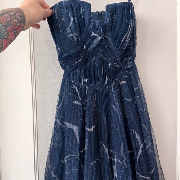 Hutch corene Tulle Gown midi two tone navy - Picture 5 of 11